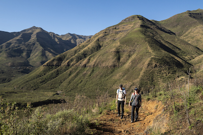 Hiking in Ts'ehlanyane National Park, Lesotho