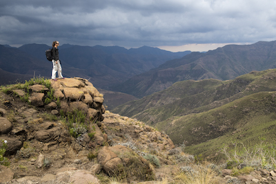 Hiking in Sehlebathebe National Park, Lesotho