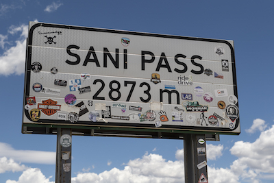 Sani Pass sign, Lesotho