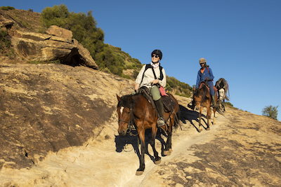 Pony trekking in Lesotho